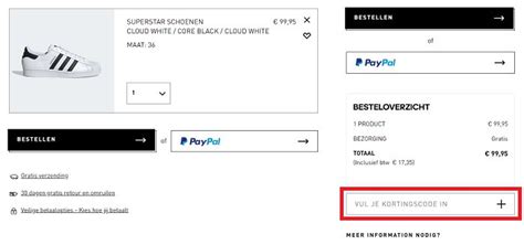 kortinscode adidas|adidas promotiecode.